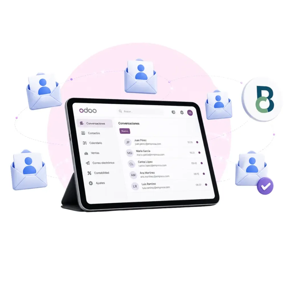 CorreoBox mailbox creation connector for Odoo - FREE with your Plan